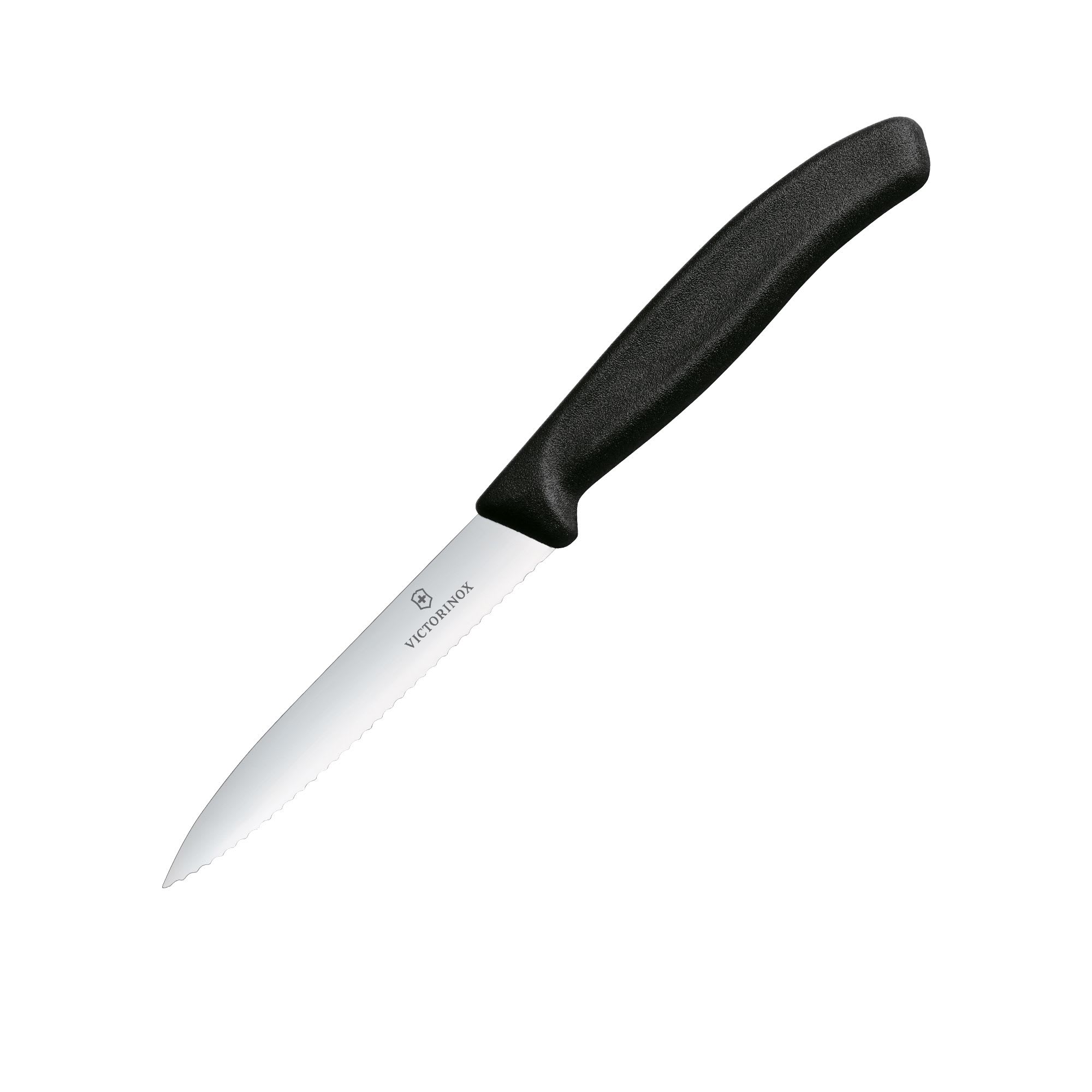 Swiss Classic Serrated Vegetable Knife 10cm Black Kitchen Warehouse™